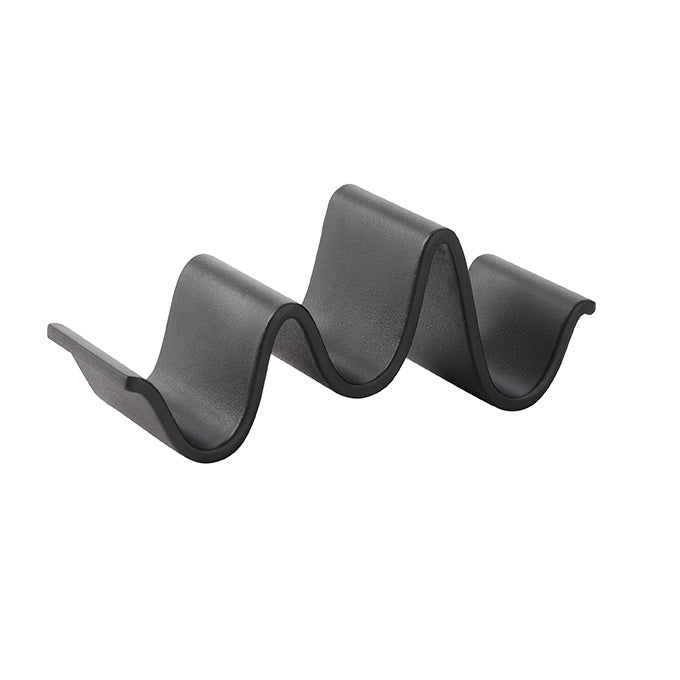 3 Compartment Whimsical Melamine Taco Holder, Black