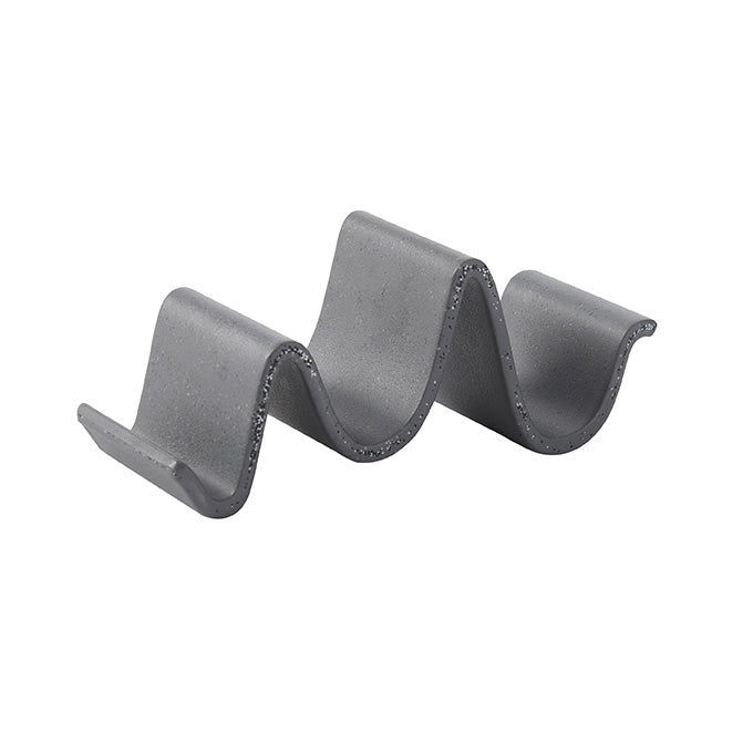 2 Compartment Whimsical Melamine Taco Holder, Gray