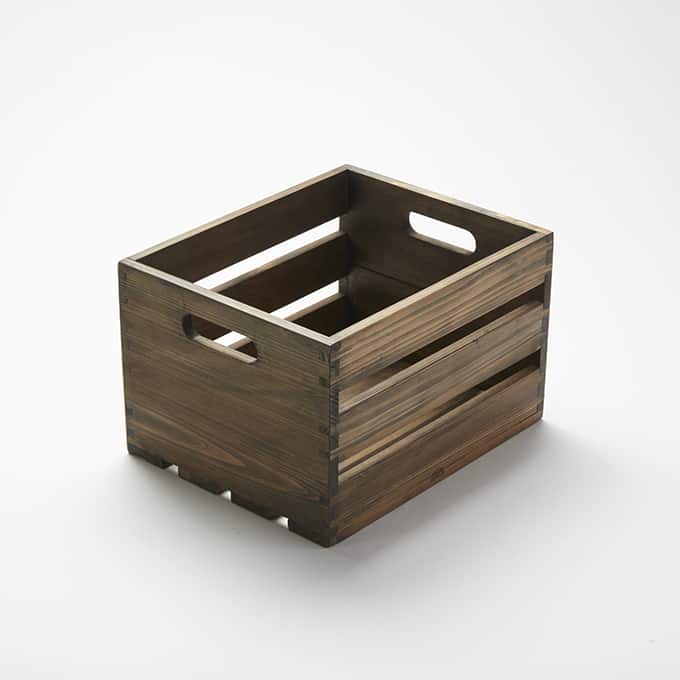 Half Size Rectangular Vintage Wood Crate