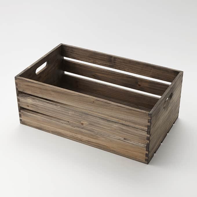 Full Size Rectangular Vintage Wood Crate