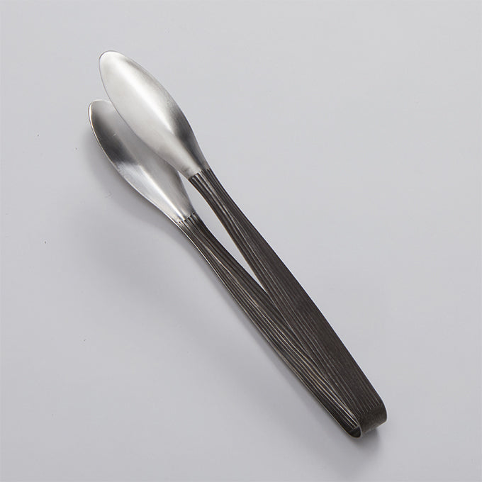 11-3/4"L Wavy Aged Stainless Steel Serving Tongs