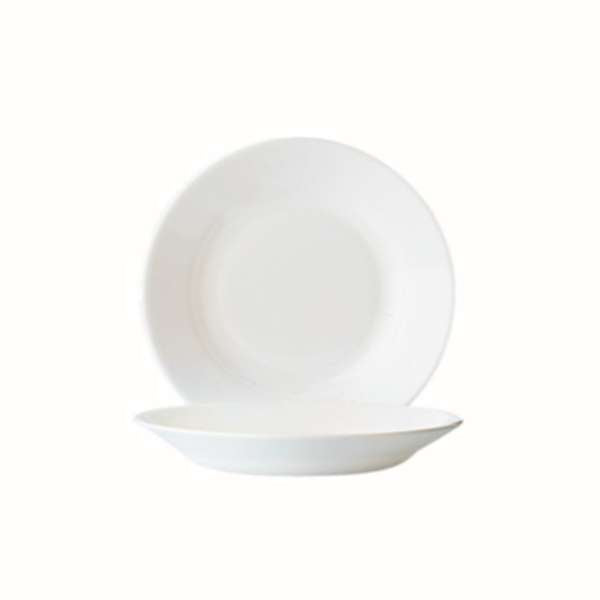 Restaurant White 9" Rim Soup Plate, 12/case