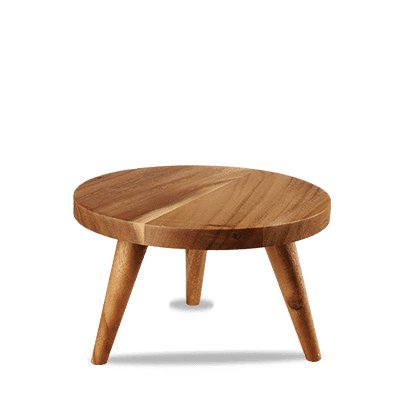 Alchemy® Buffetscape Wood 9-1/2" x 5-3/4" Round Buffet Riser