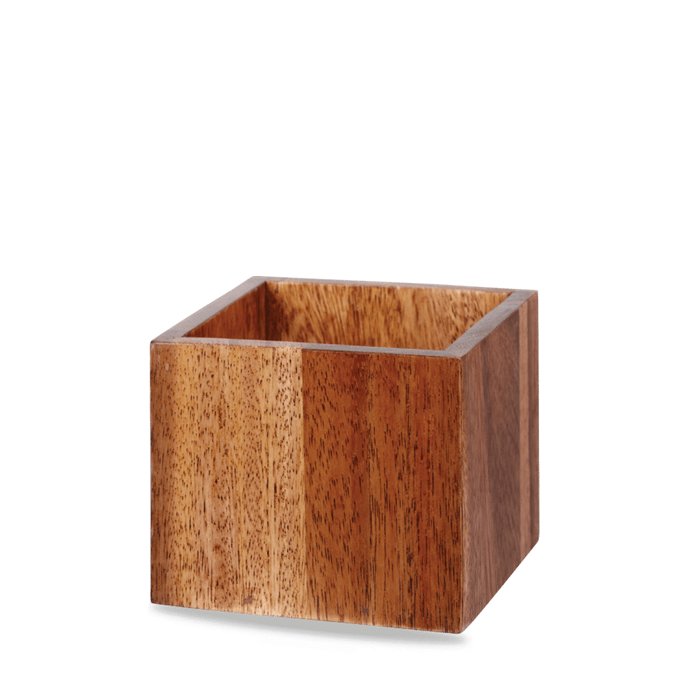 Art de Cuisine 4-3/4" Square Buffet Cube, Igneous Wood