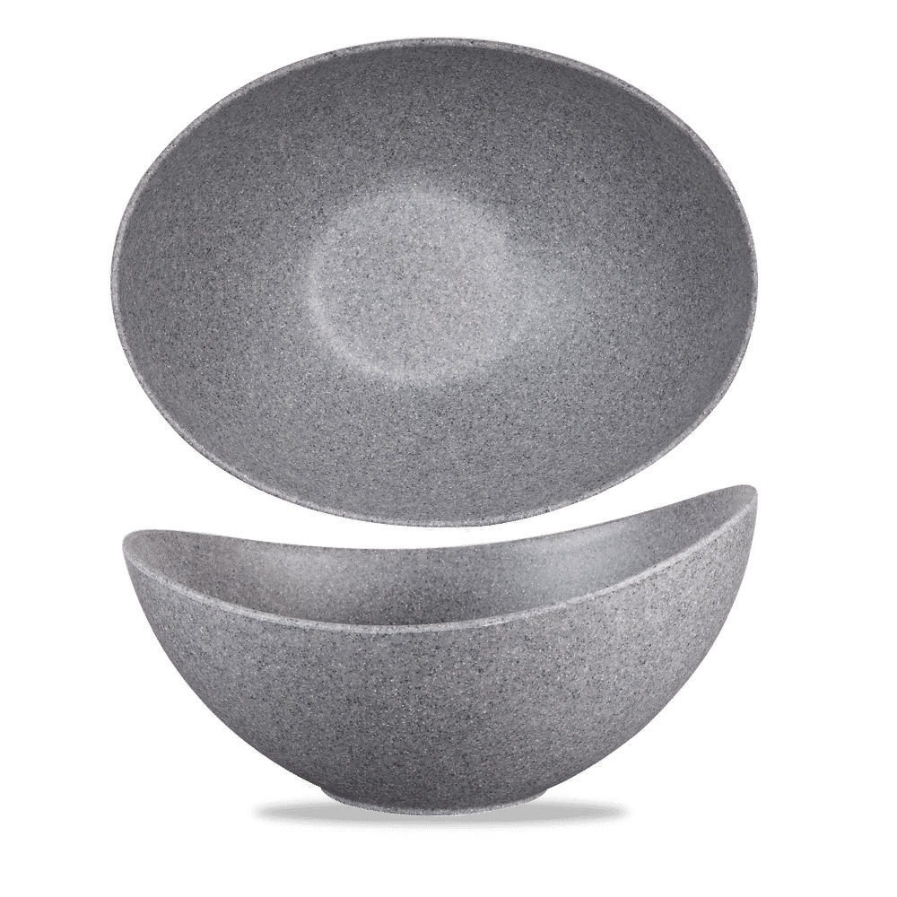 Alchemy® Buffet 158 oz. Oval Bowl, Melamine, Grey
