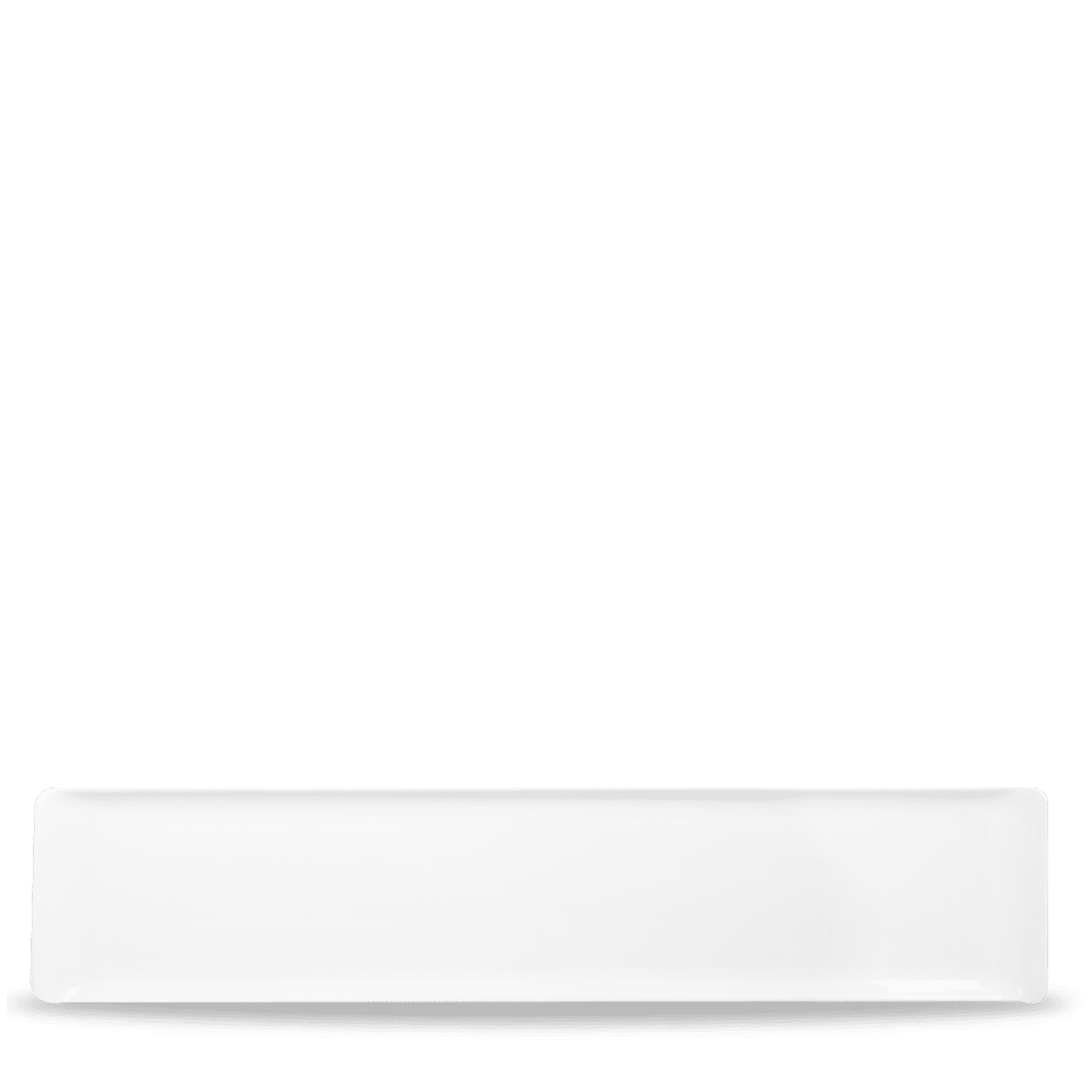 Alchemy® Buffet 18-1/4" x 4-1/8" Rectangular Buffet Tray, Melamine, White