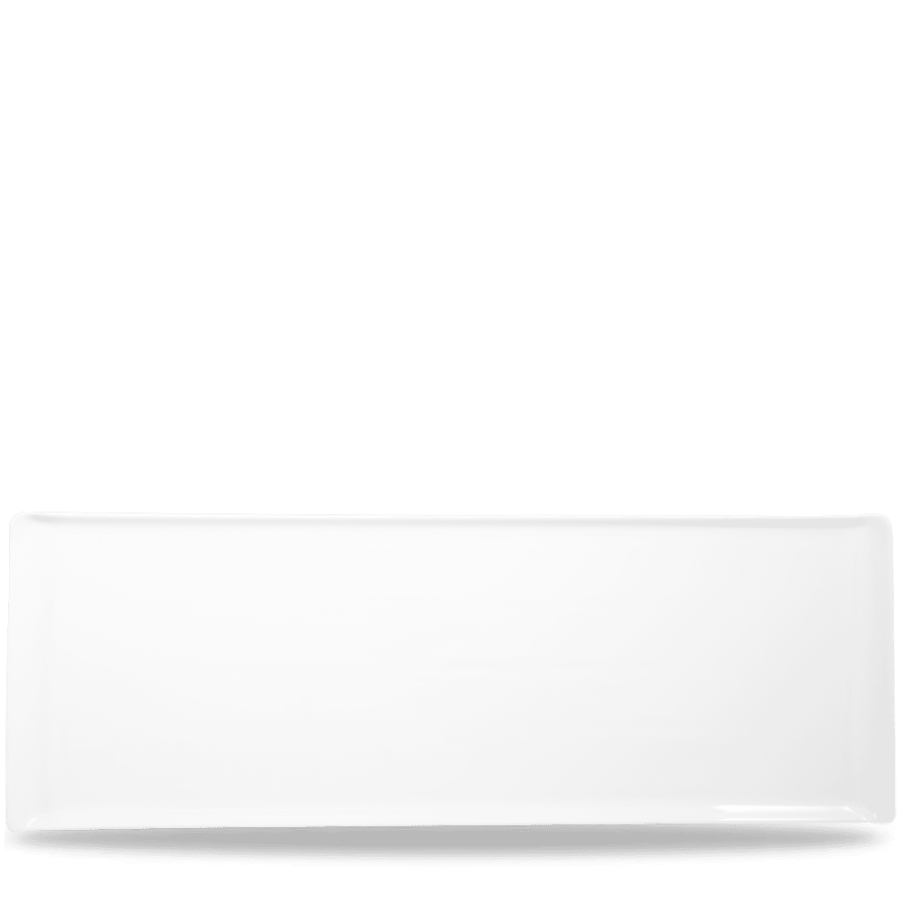 Alchemy® Buffet 22-3/4" x 7-7/8" Rectangular Buffet Tray, Melamine, White
