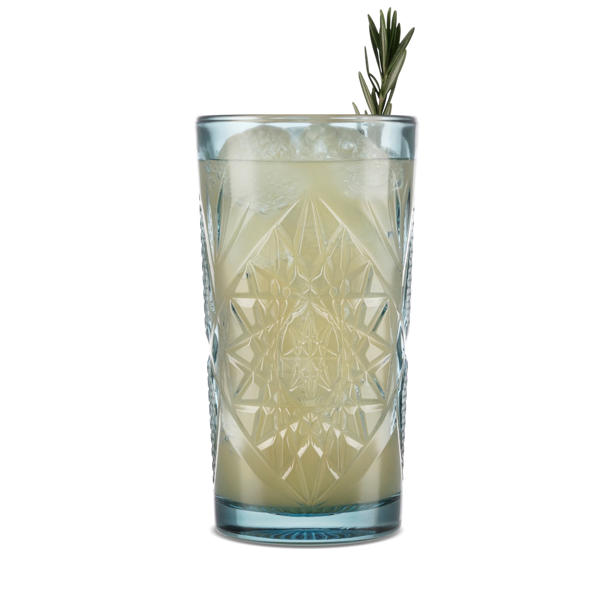 Hobstar 16 oz. Cooler Glass, Sapphire