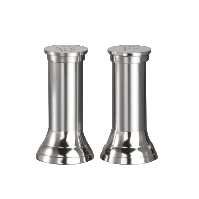 Salt & Pepper Set Mirror Finish W 1.75" Creations Metal