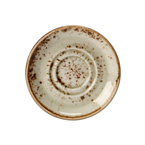 Double Well Saucer 4.63" Dia. Craft Green