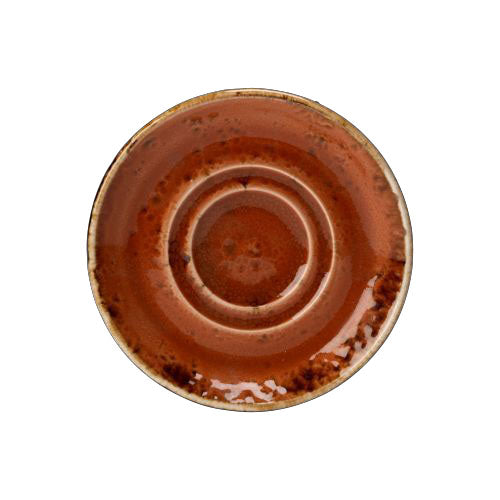 Double Well Saucer 4.63" Dia. Craft Terracott