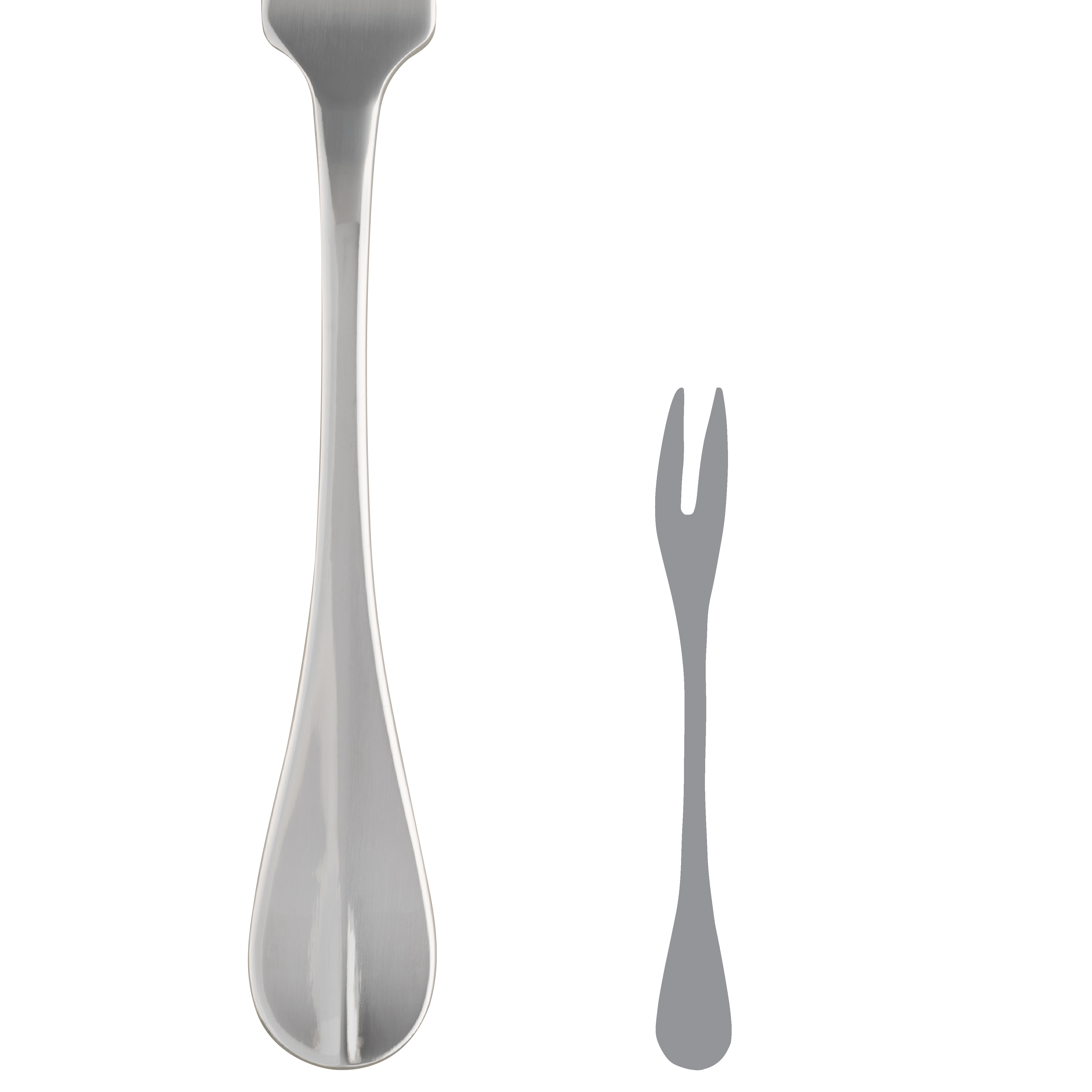 2 Prong Oyster/Cocktail Fork L 6.25" Baguette