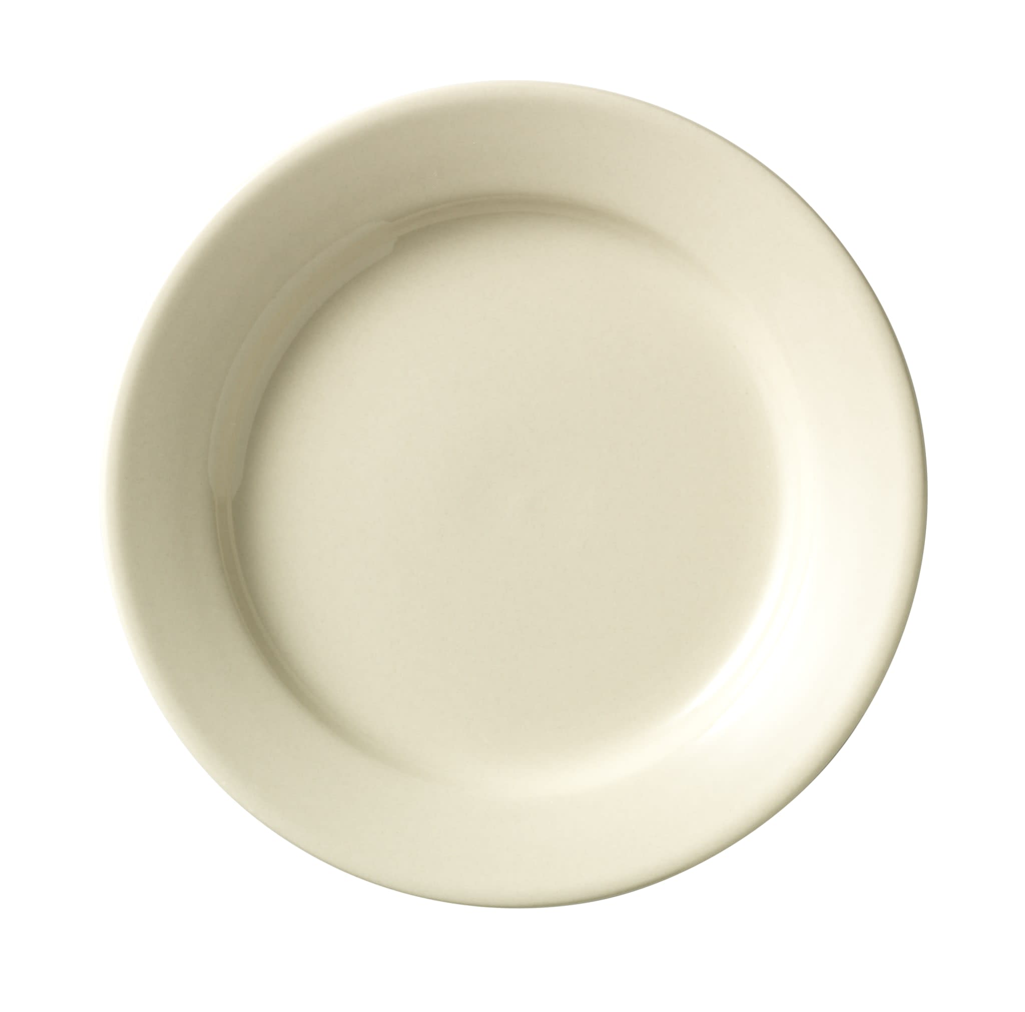 Porcelana 7.75" Round Rolled Edge Plate, Cream White