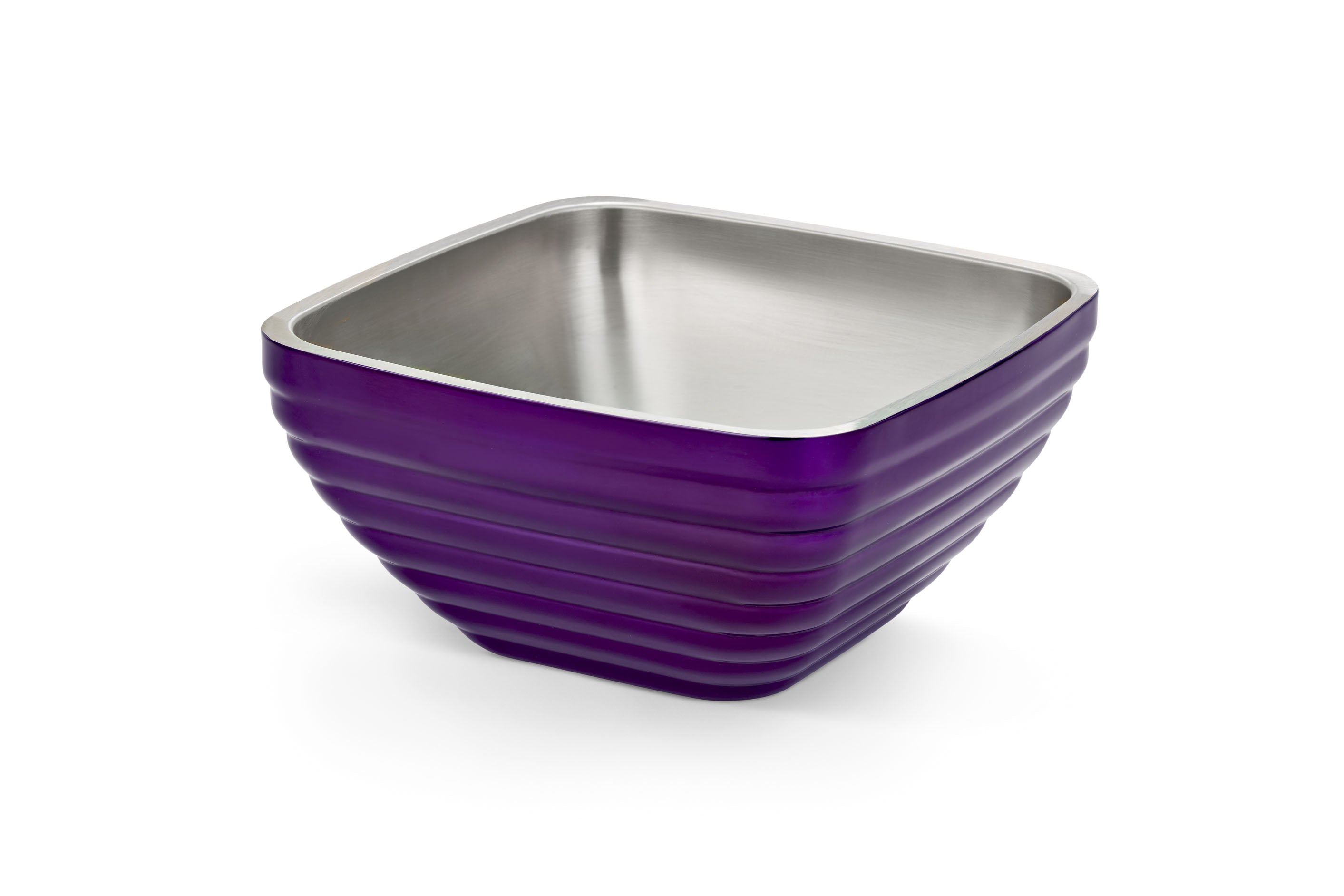 5.2-quart Square Colored Double-Wall Insulated Serving Bowl in Passion Purple