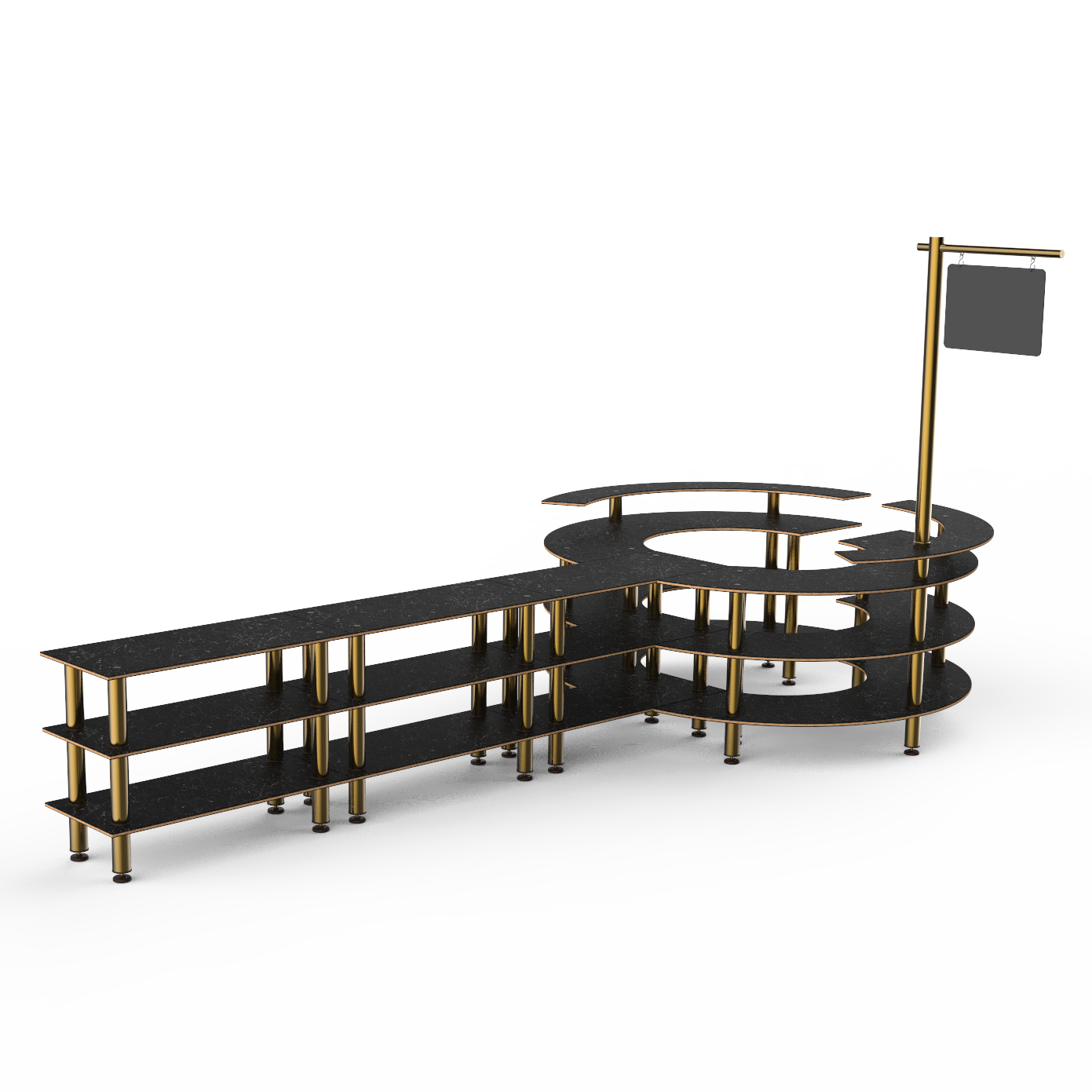 Creative Diy Station L 205.0" W 95.0" Modular