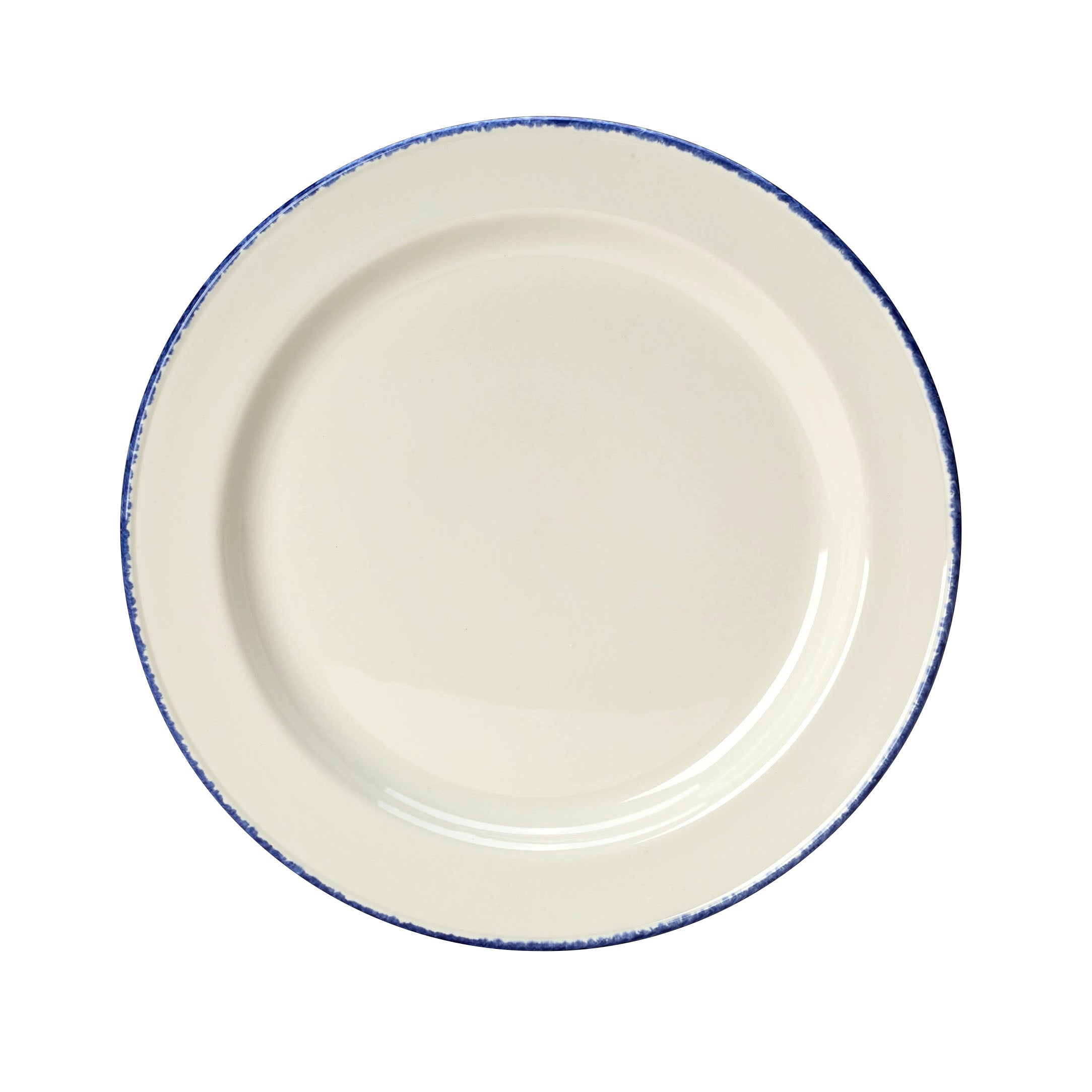 Slimline Plate 9.0" Dia. Blue Dapple