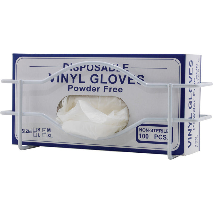 Steel Glove Box Holder, White