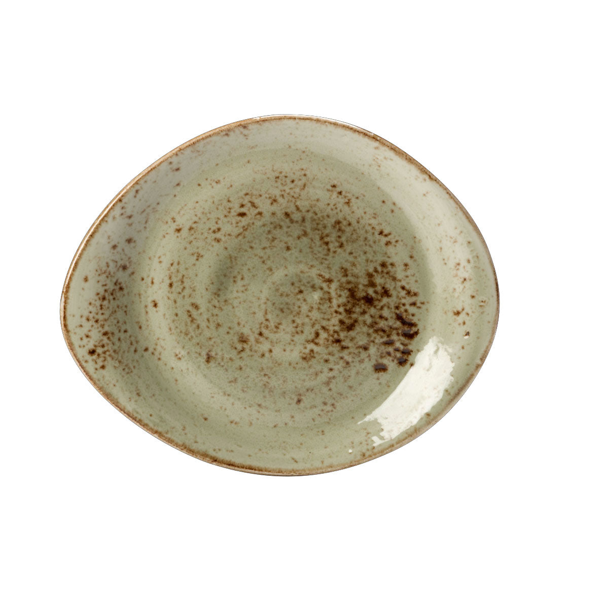 Plate 10.0" Dia. L 10.0" W 8.125" Craft Green