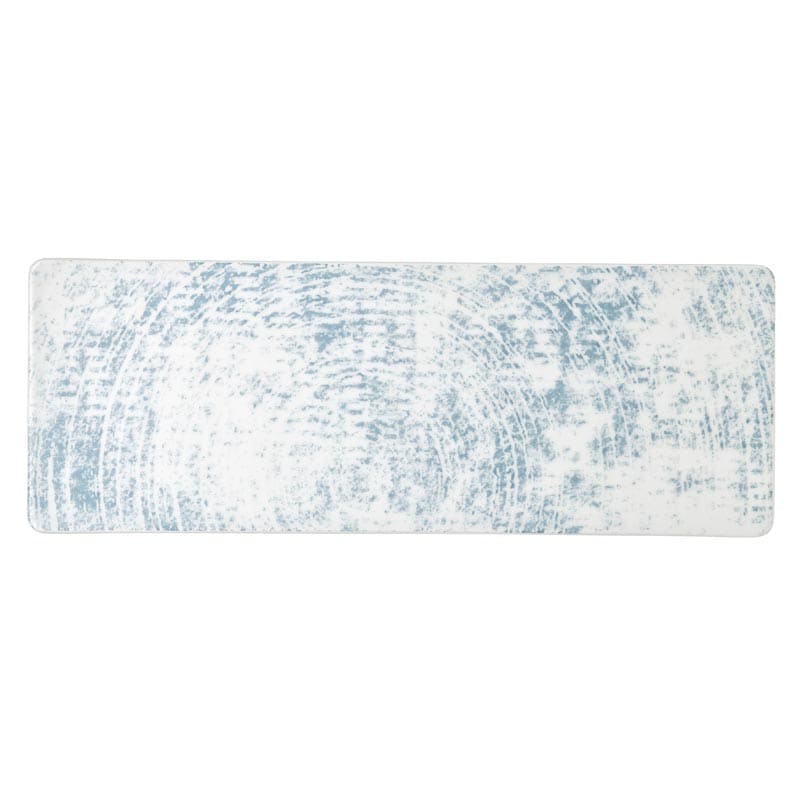 Shabby Chic Rectangular Platter, 11-3/4" x 4-1/4", Structure Blue