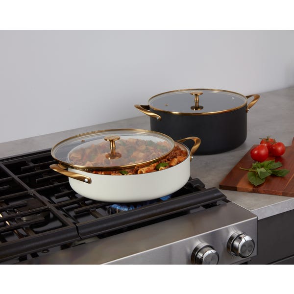 Ambassador Induction Chafer Casserole 4 Qt Ivory Ceramic