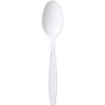 Heavy-Weight Polystyrene Teaspoon, White