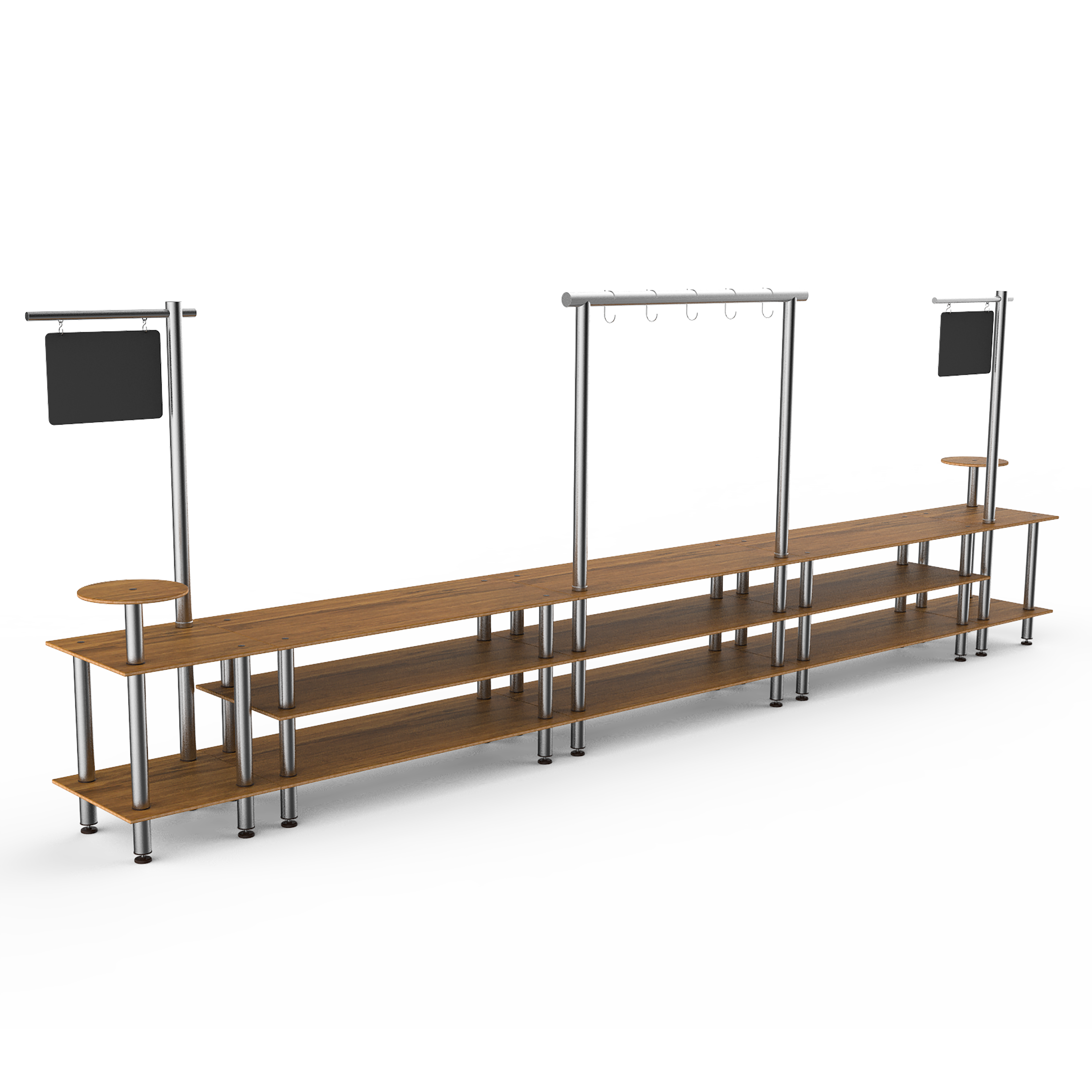 Taco Bar Station L 559.5" W 38.0" Modular