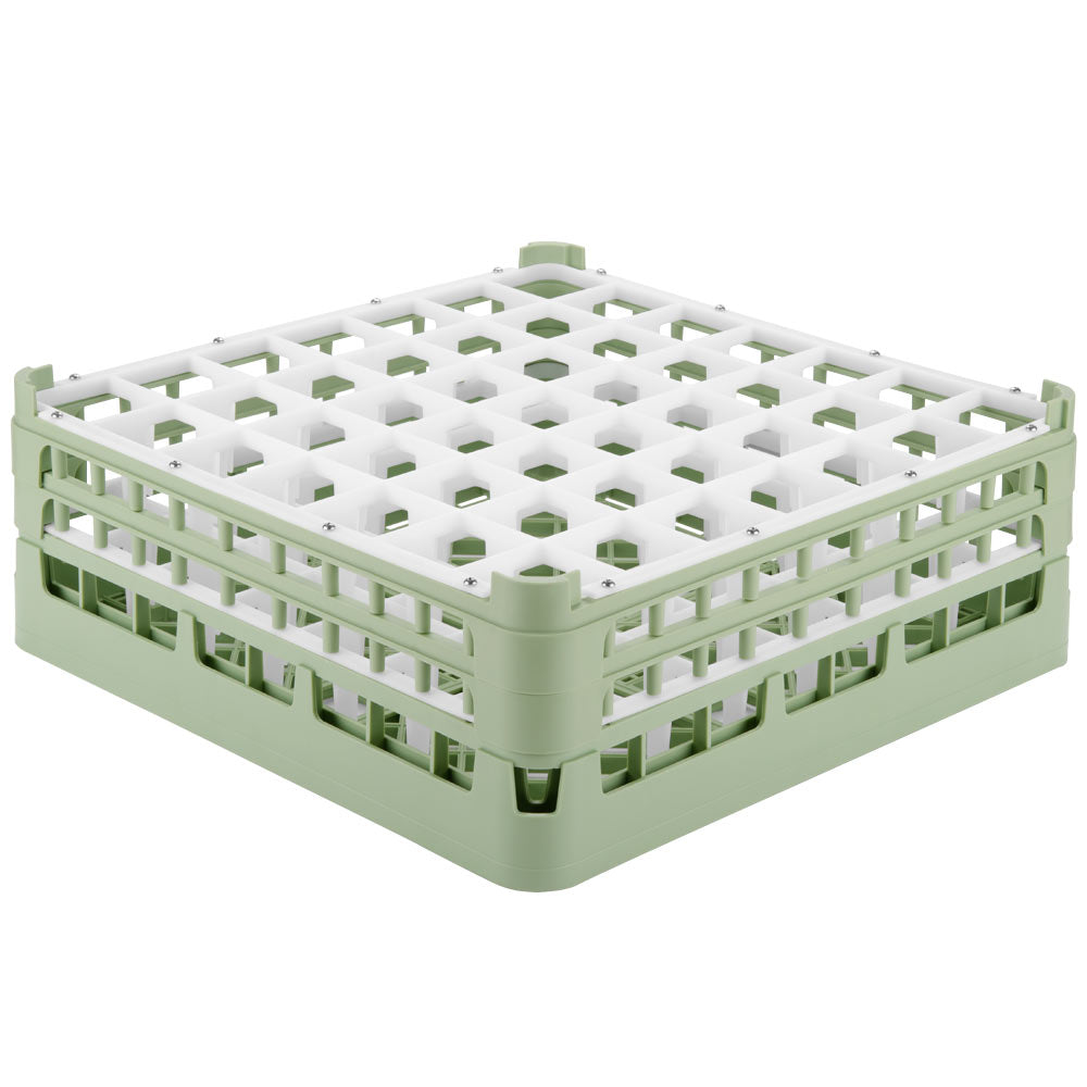 49-compartment tall plus Signature full-size compartment rack in Light Green and top extender in Light Green