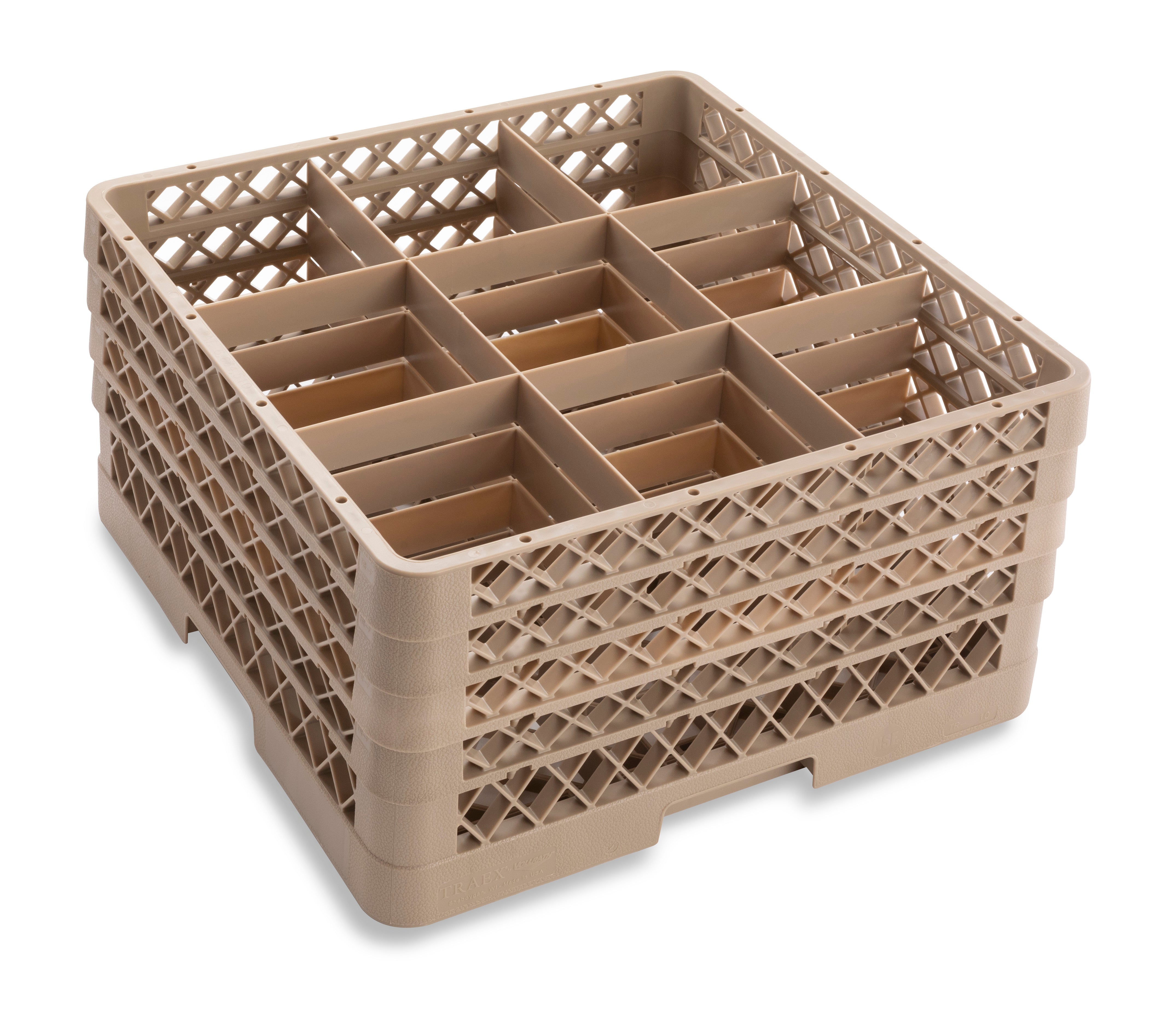 9-Compartment Square Traex® Full Size Rack with Seven Extenders