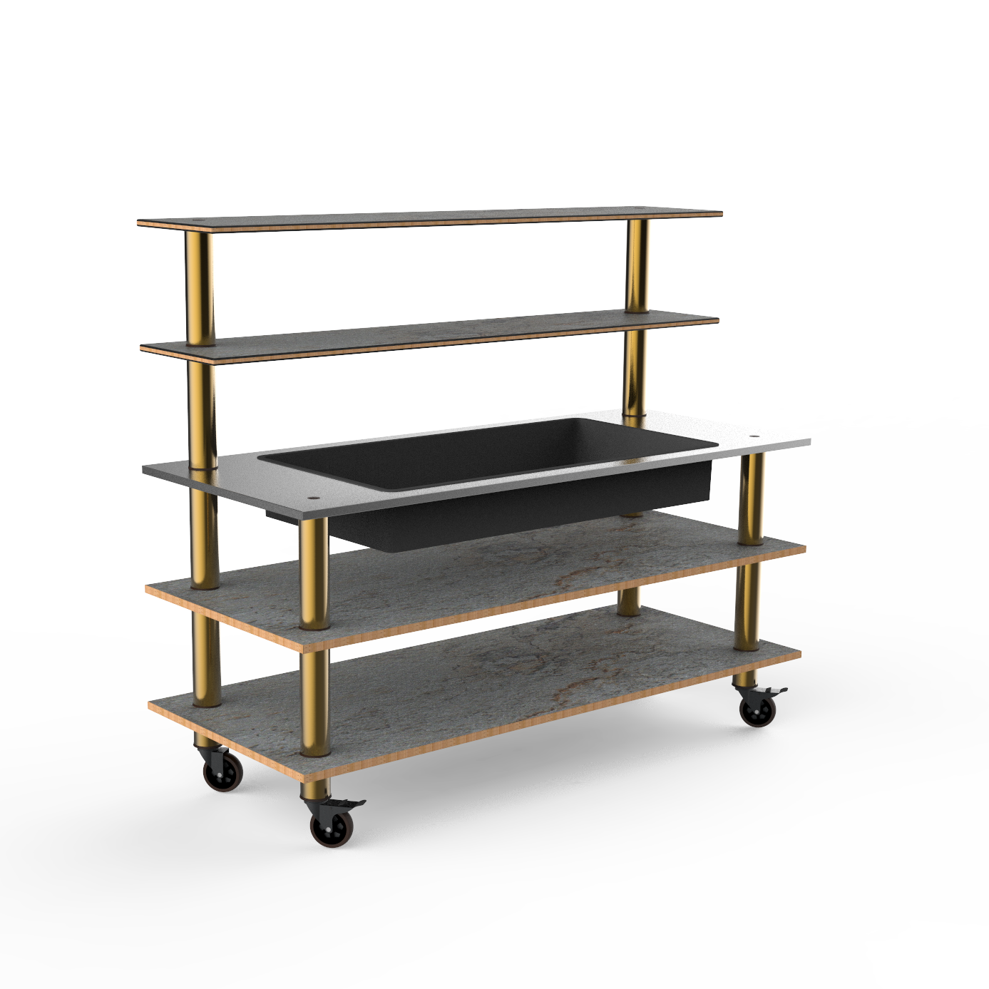 Pro Back Bar Station L 1.0" W 29.5" Modular