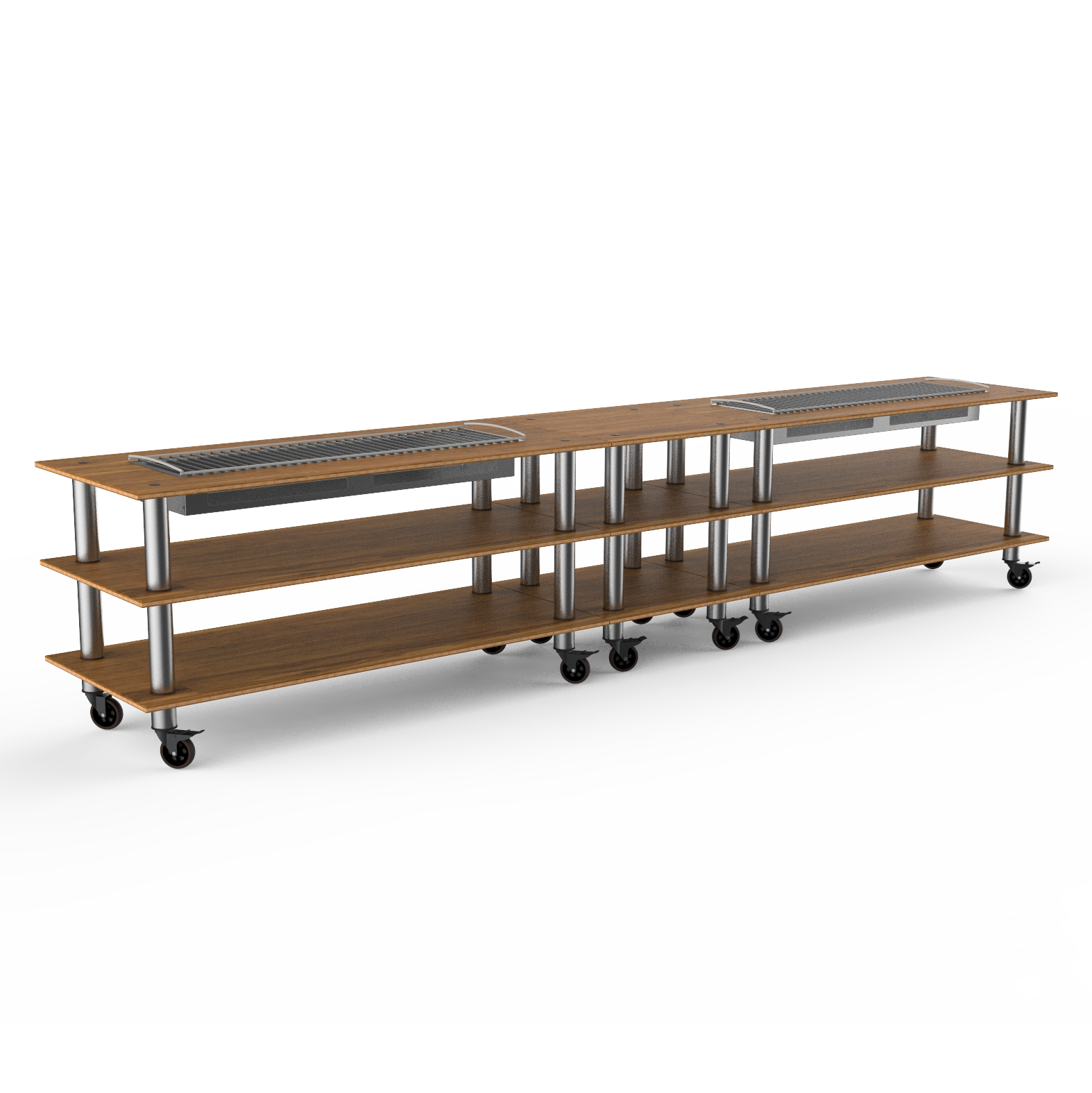 Double Heat Buffet Table L 171.5" W 29.5" Modular