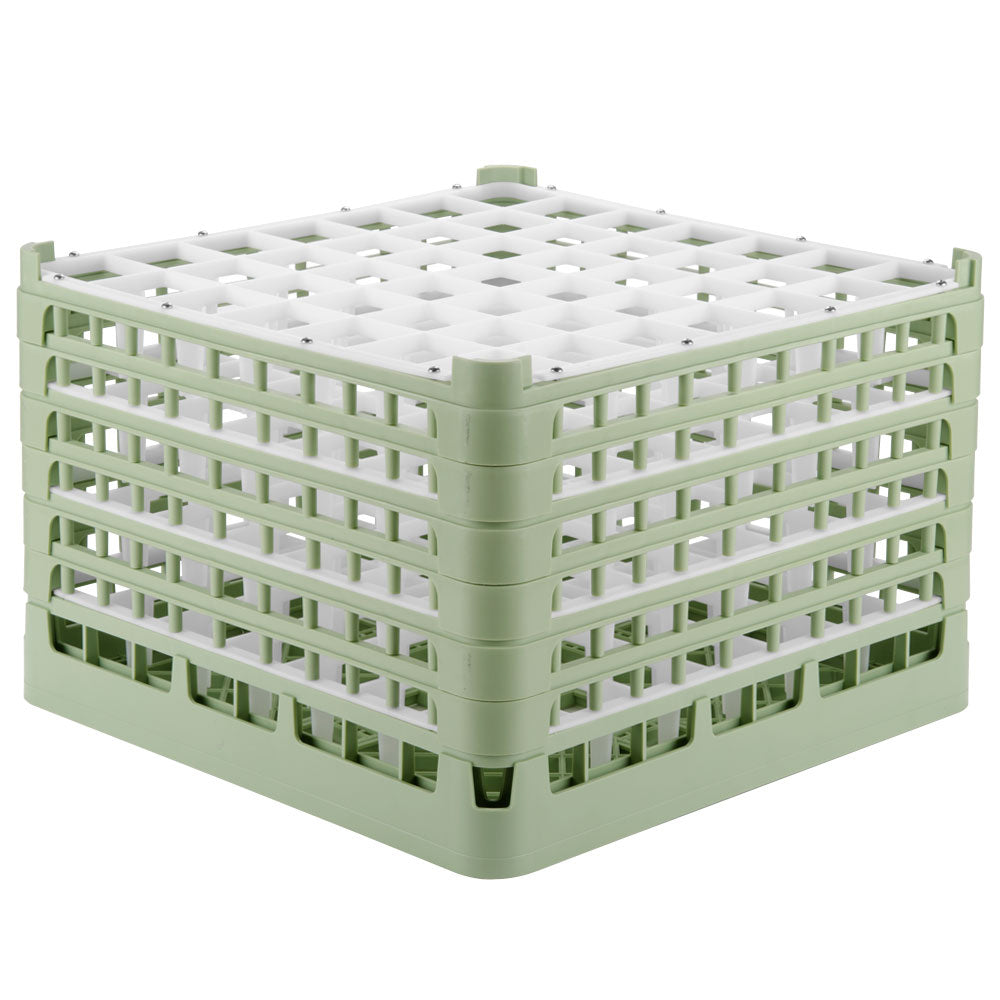 49-compartment XXXX-tall Signature full-size compartment rack in Light Green and top extender in Light Green