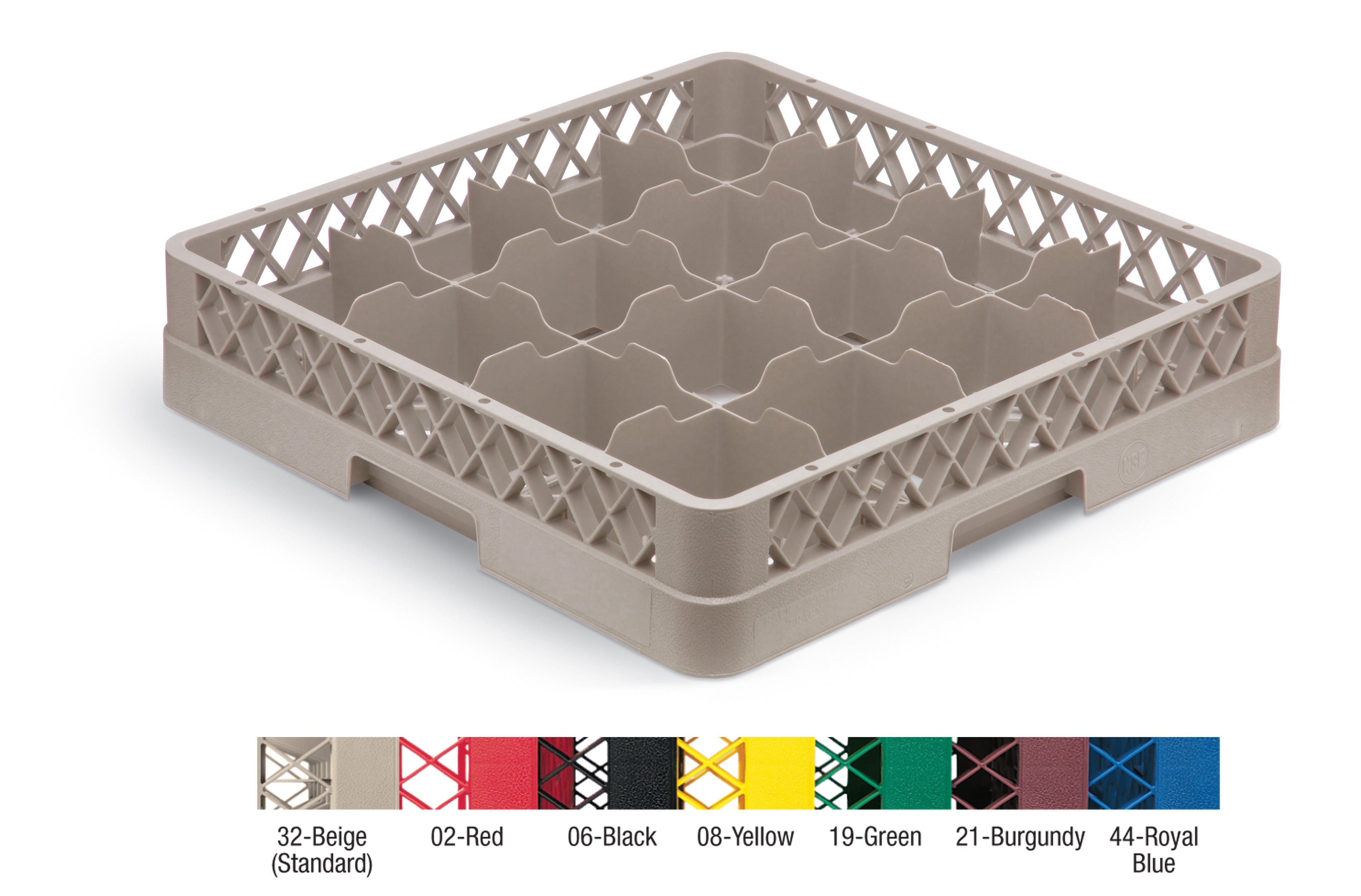 Traex® full-size square 16 compartment cup rack