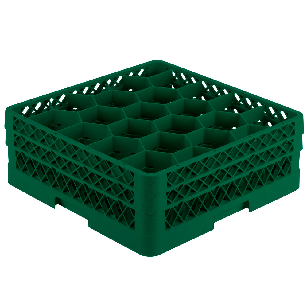 Traex® Full-Size Rack Max® Compartment Racks with 20 Hexagon shaped compartments and two extenders in Green