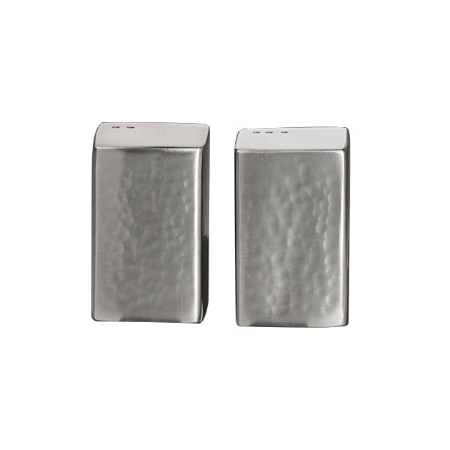 Salt & Pepper Set Rectangular Hammered L 1.25" Creations Metal