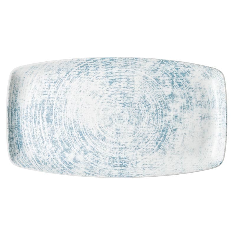 Shabby Chic Oblong Platter, 14-1/8" x 7-7/8", Structure Blue