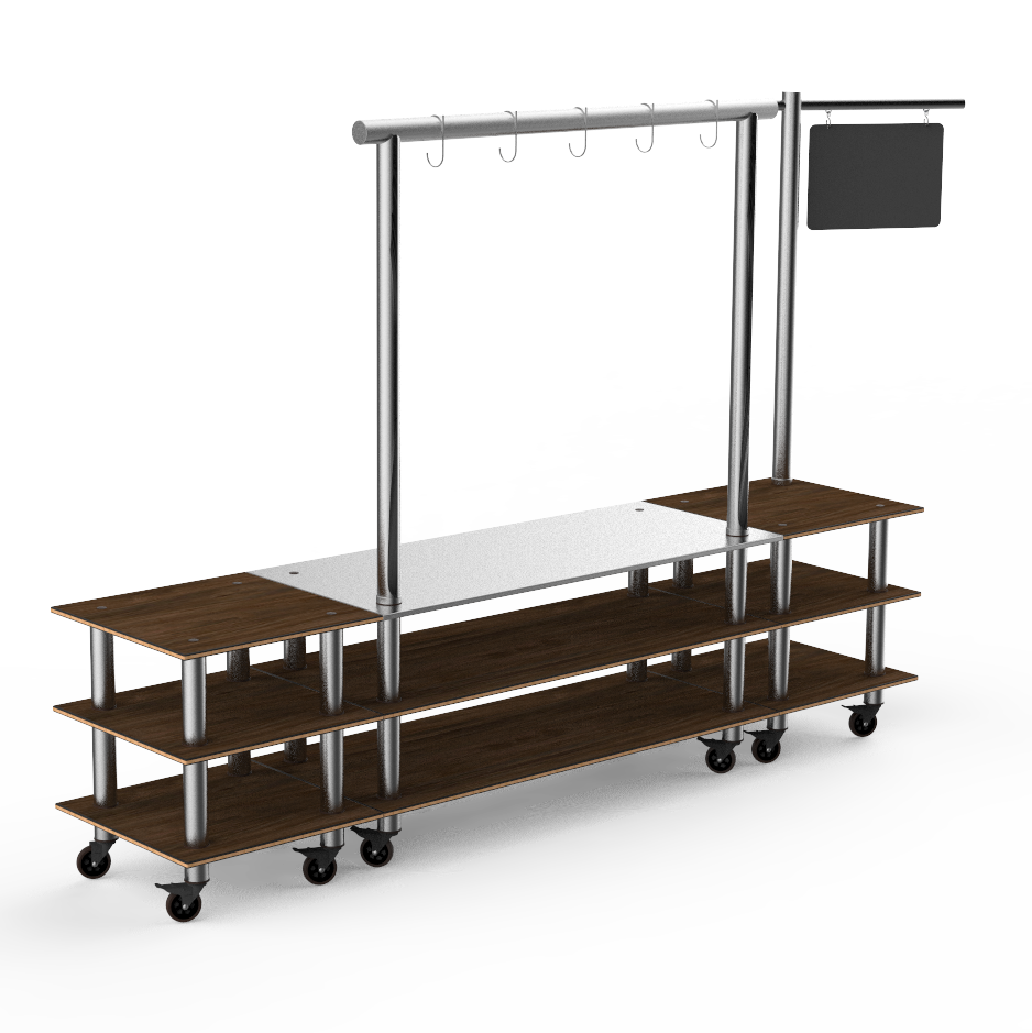 Pro Salsa Bar Station L 130.0" W 29.5" Modular