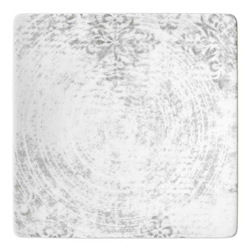 Shabby Chic Square Coupe Plate, 7-7/8", Structure Blue