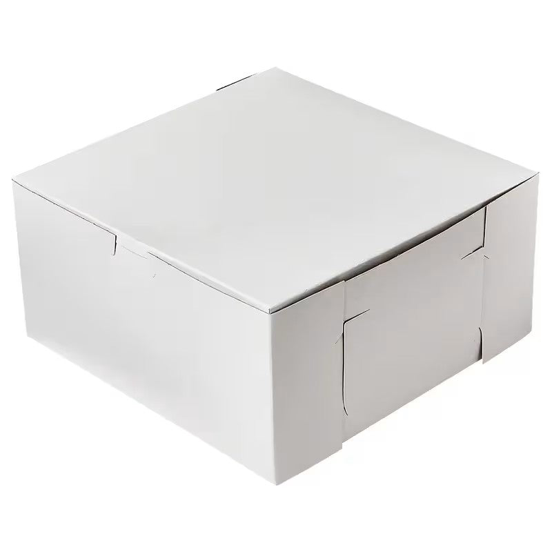10" x 10" x 5" White Cake Box