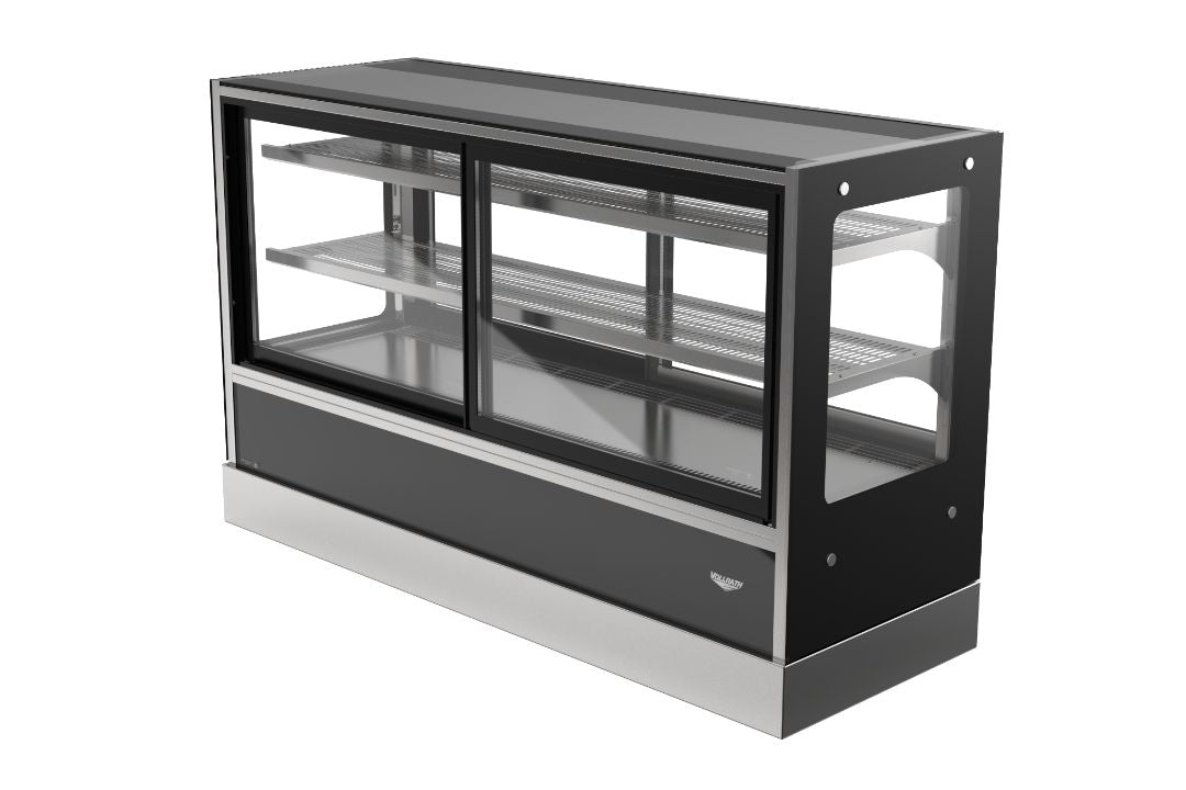 60-Inch-Wide 120-Volt Cubed-Glass Countertop Refrigerated Deli Display Case with Self-Serve and Rear Access
