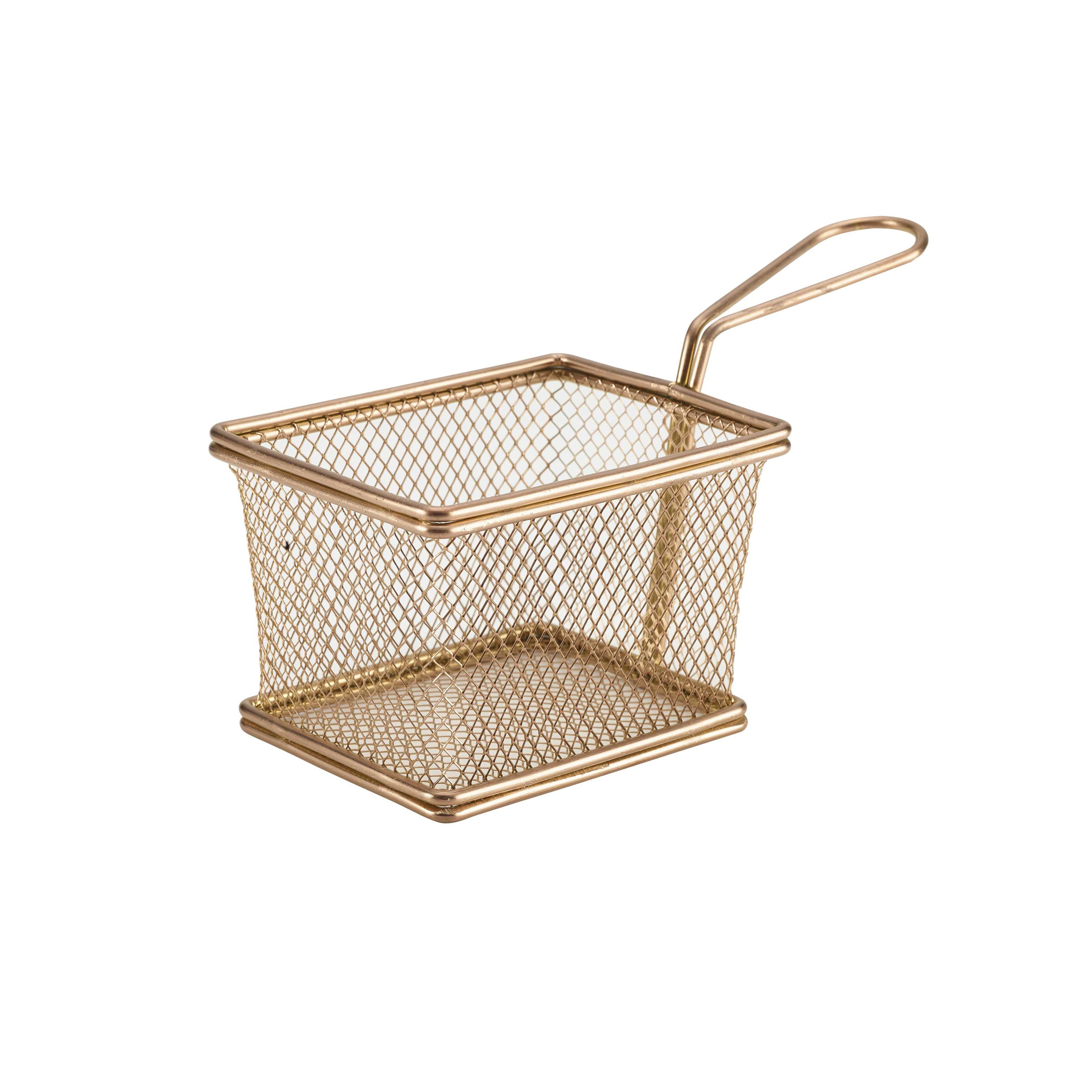 Rectangle Fry Basket L 8.125" W 3.875" Gw Copper