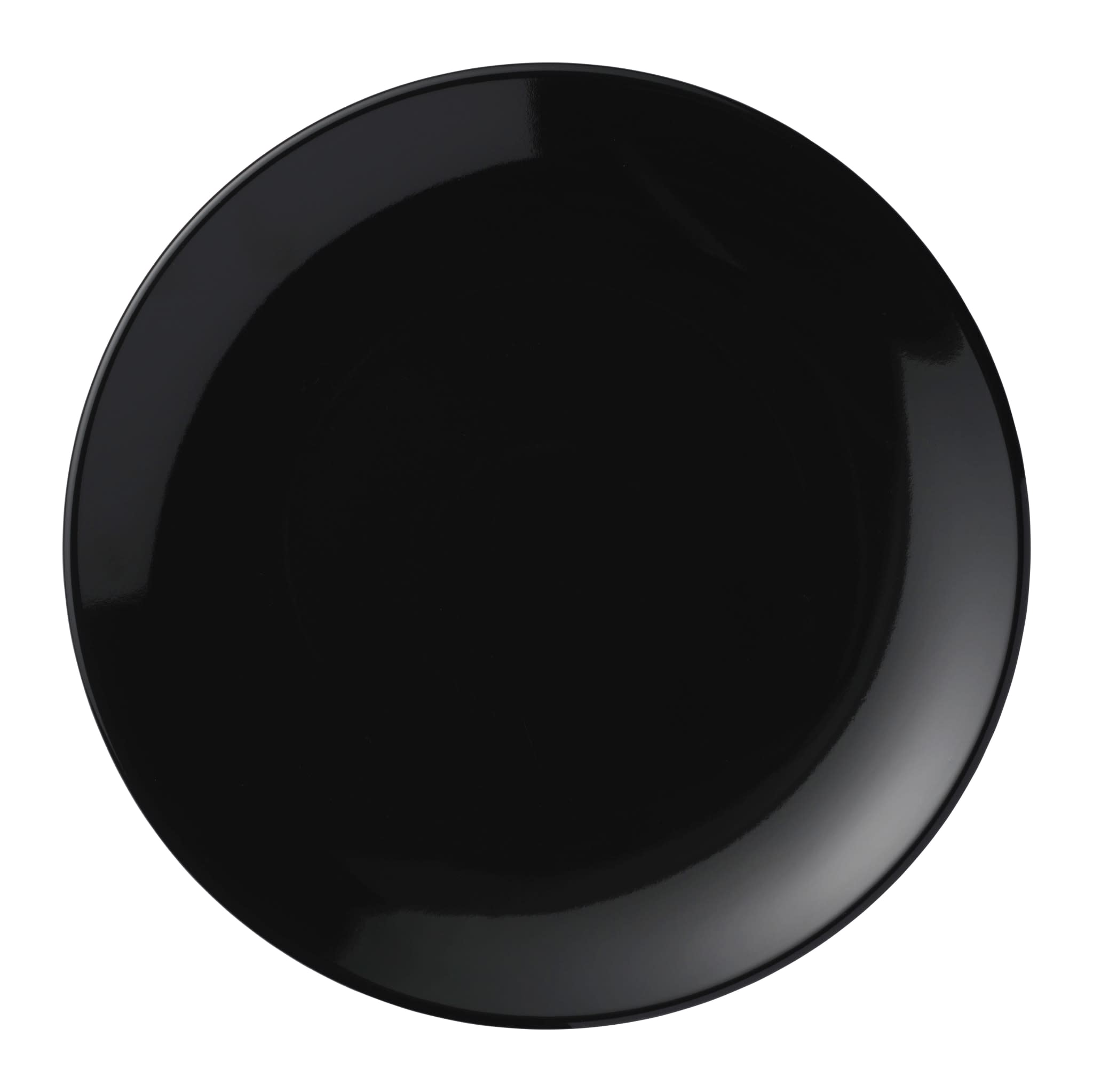 Porcelana 10.5" Round Coupe Plate, Black