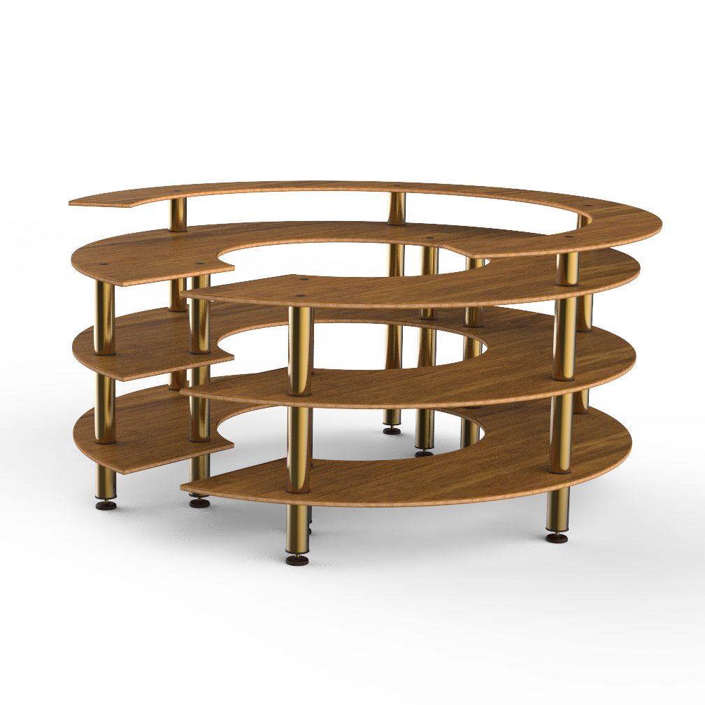 Round Station With Shelves L 81.5" W 81.5" Modular