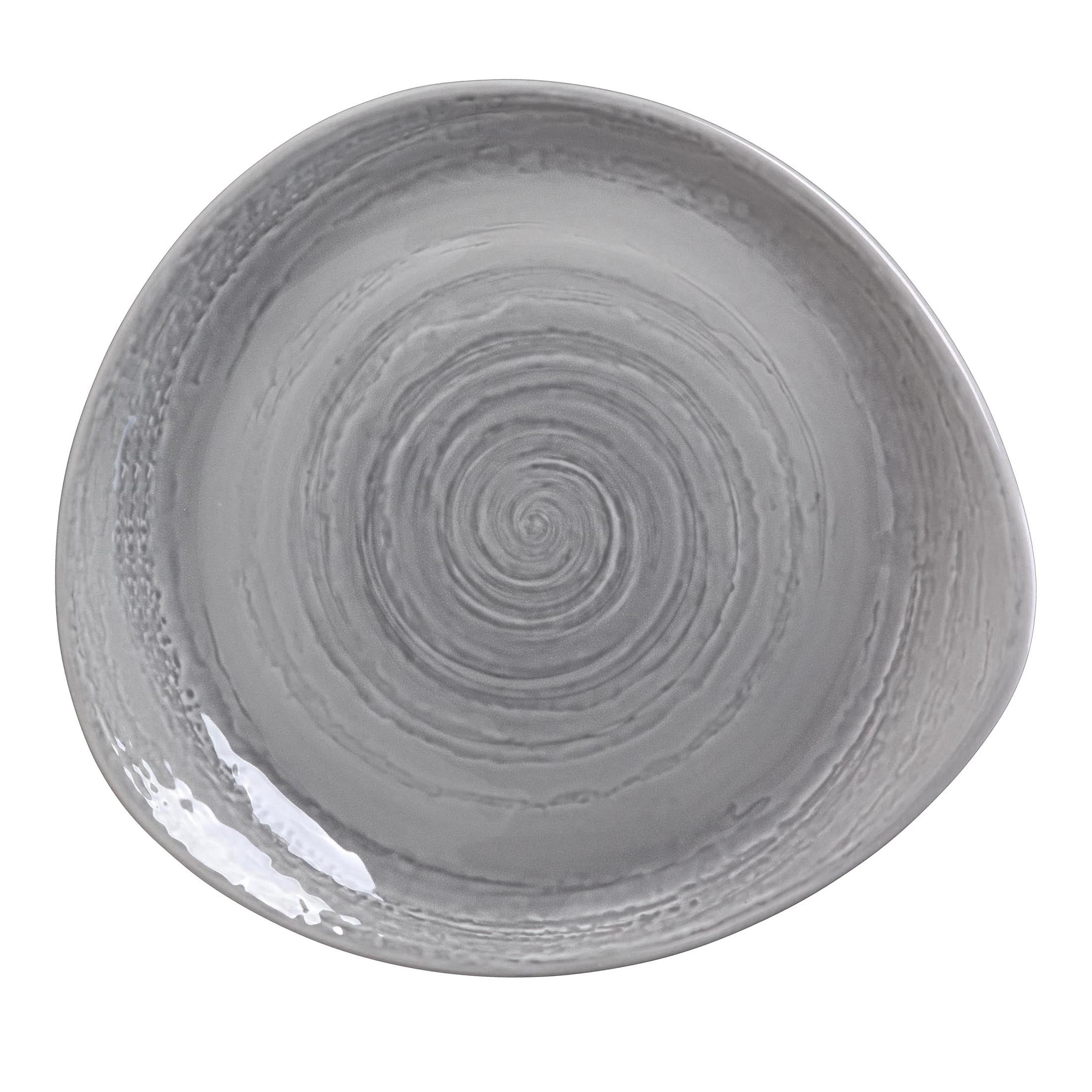 Plate L 12.0" W 11.0" Scape Grey