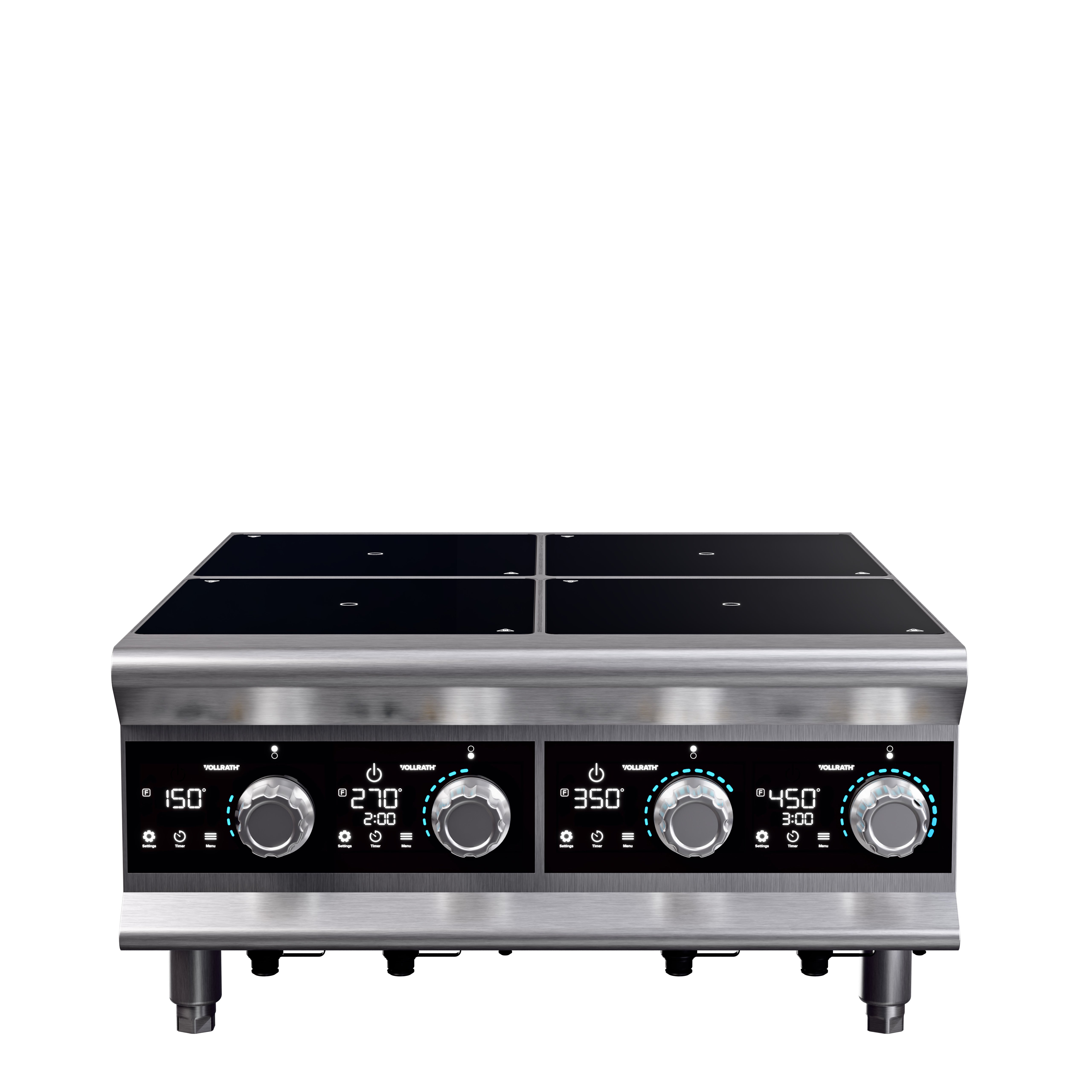 208- To 240V Four-Hob Heavy-Duty induction Range with Temperature Control Probe and Programs