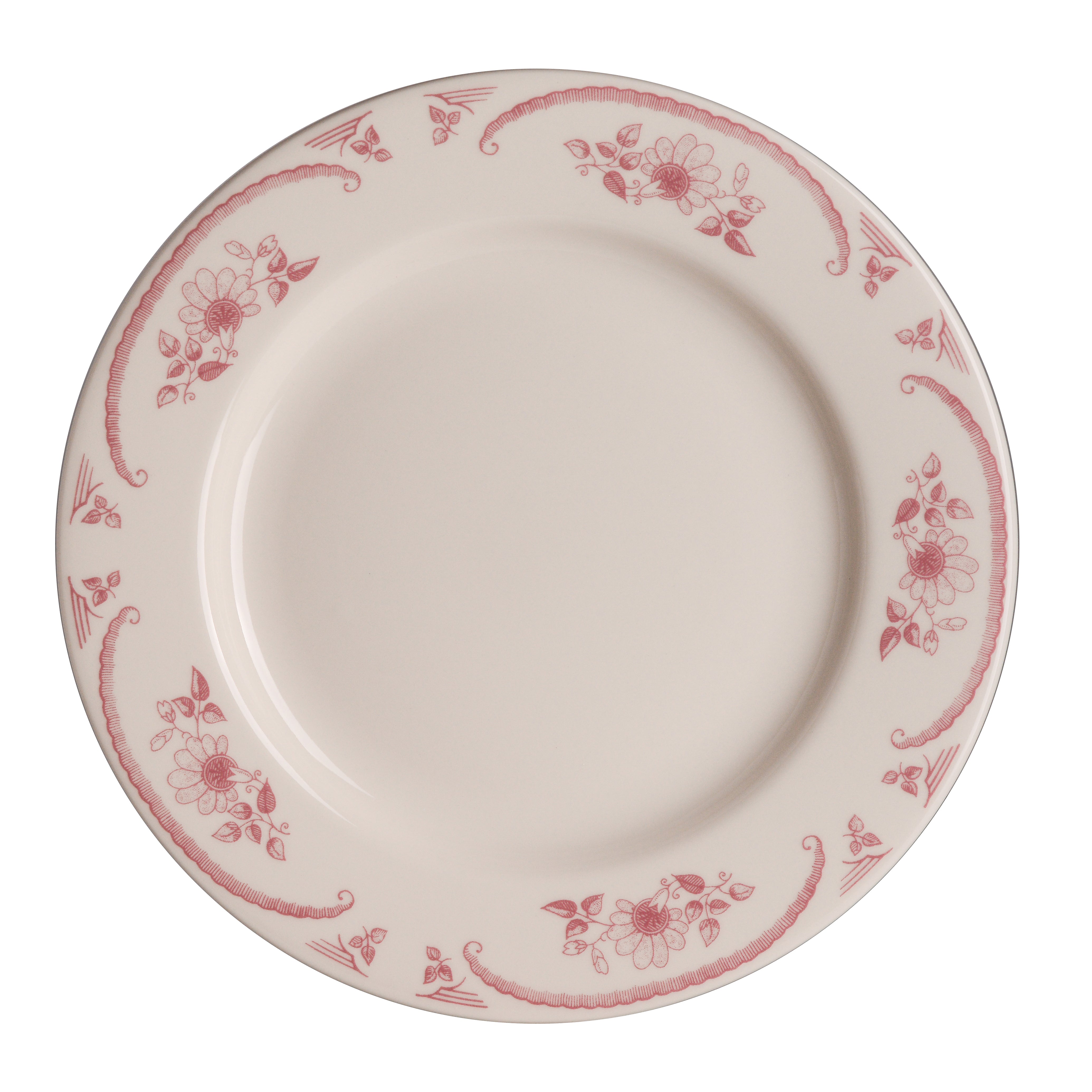 Plate Rolled Edge 6.625" Dia. American Rose