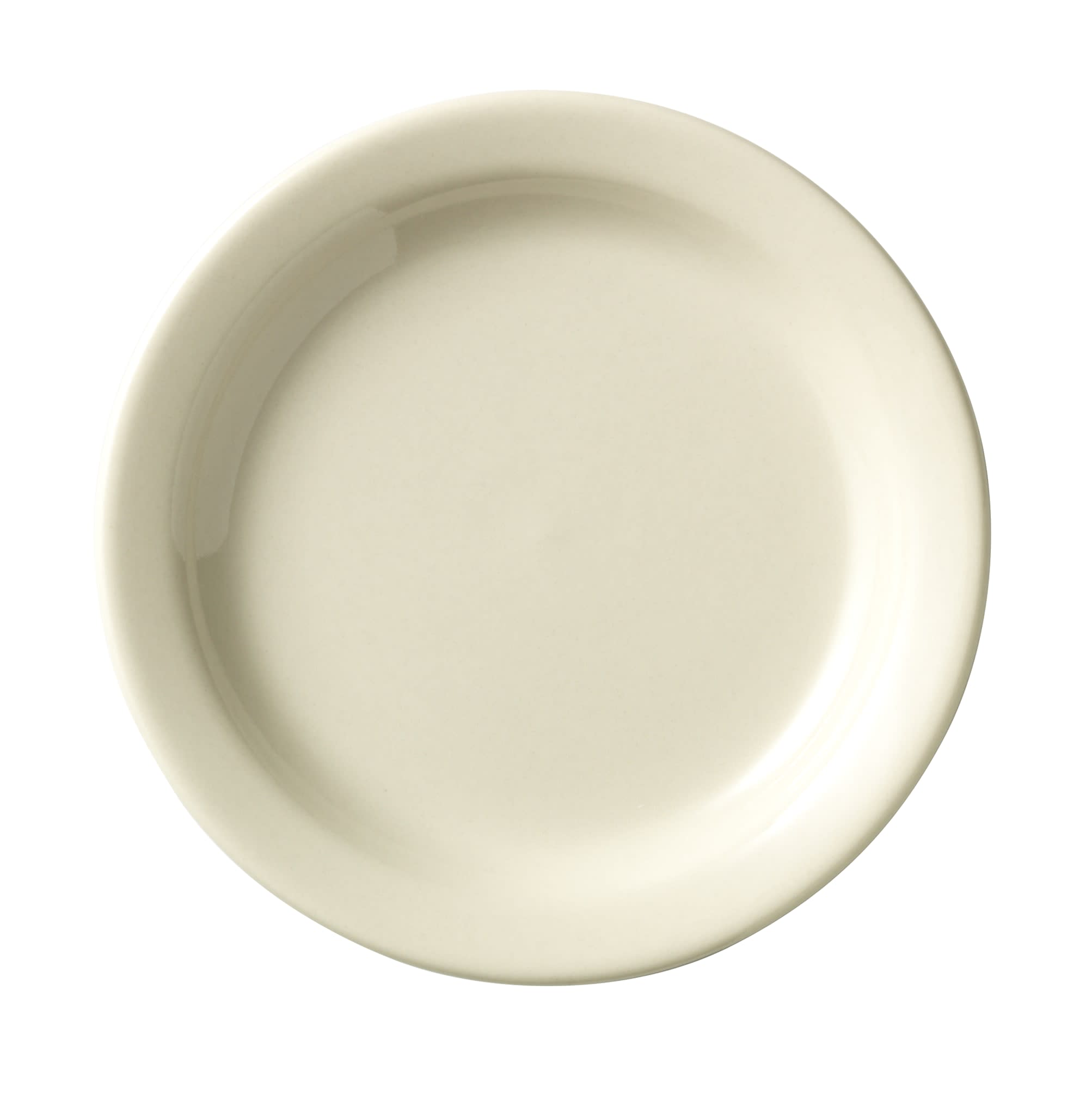 Porcelana 5.5" Round Narrow Rim Plate, Cream White