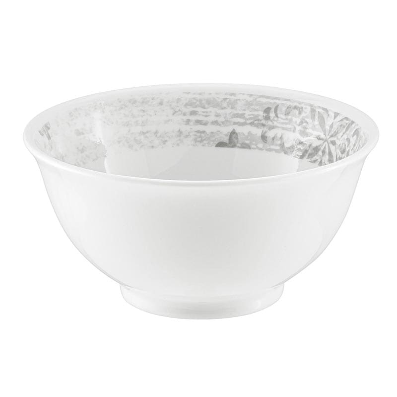 Shabby Chic Bowl, 10.125 oz., Structure Grey with Ornaments