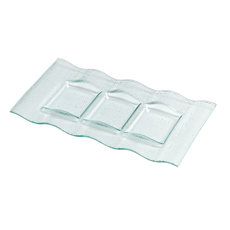Rectangle Ripple Plate L 12.5" W 6.75" Creations