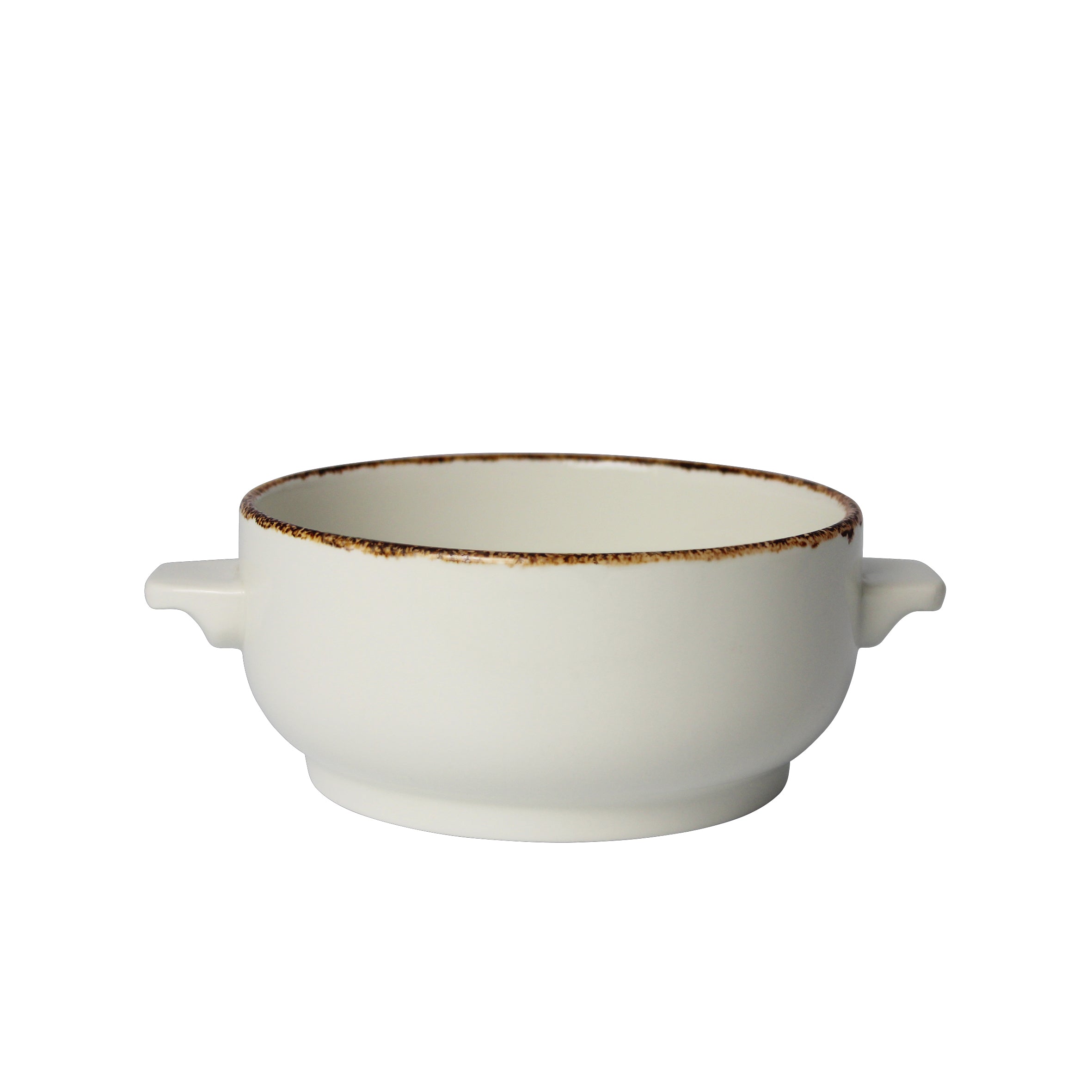 Soup Bowl Base L 6.5" W 4.875" (15.0 Oz) Brown Dapple