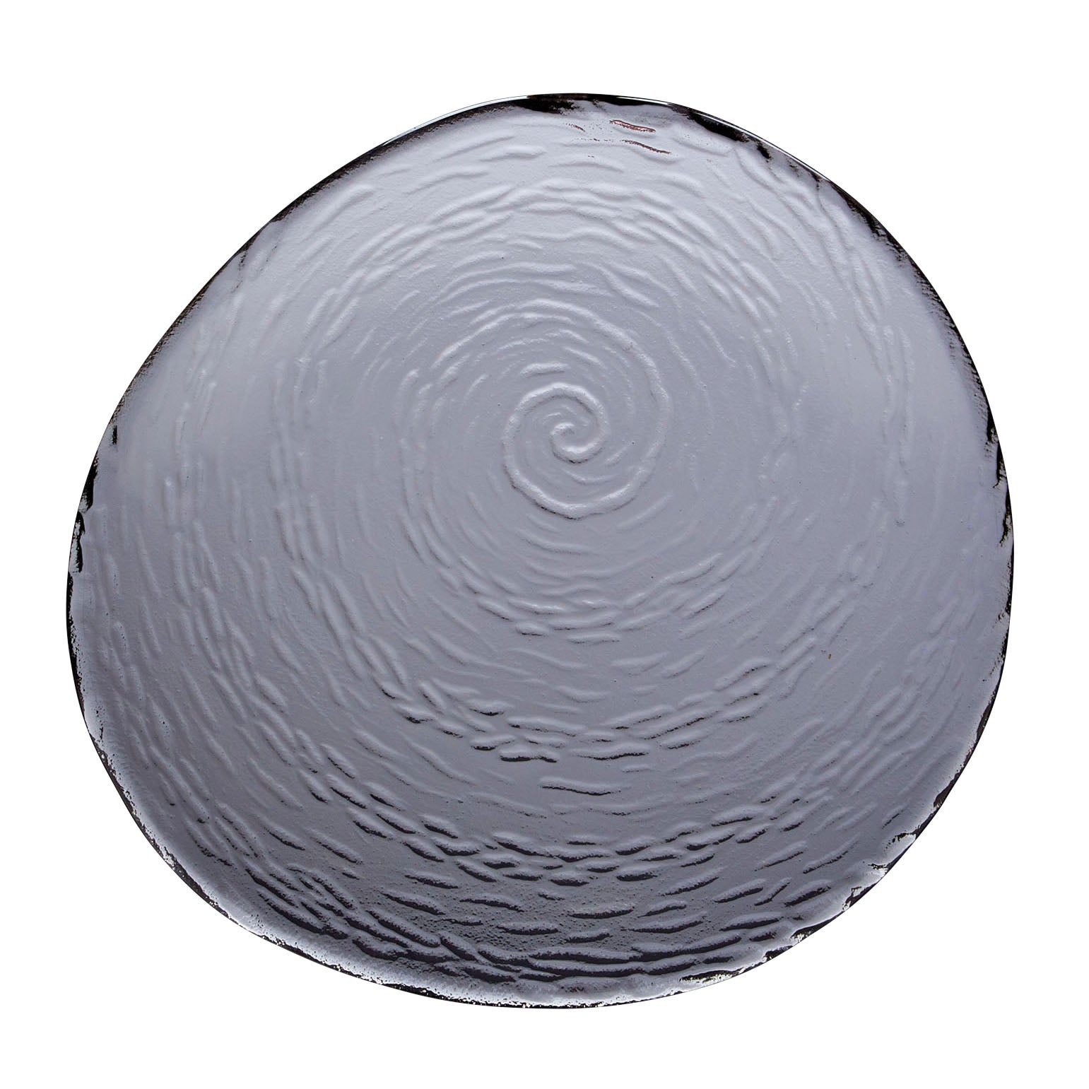 Round Platter L 10.125" W 9.625" Scape Smoked